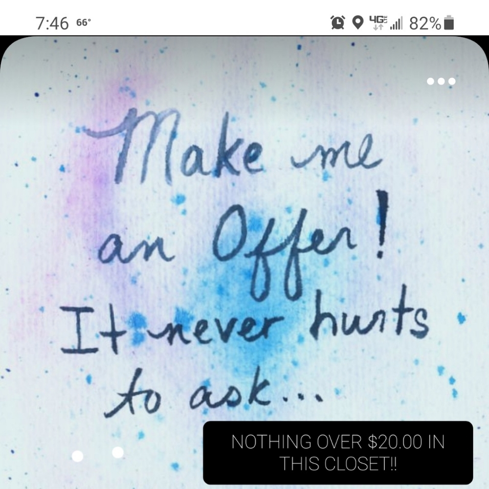 Nothing over $20.00!!!